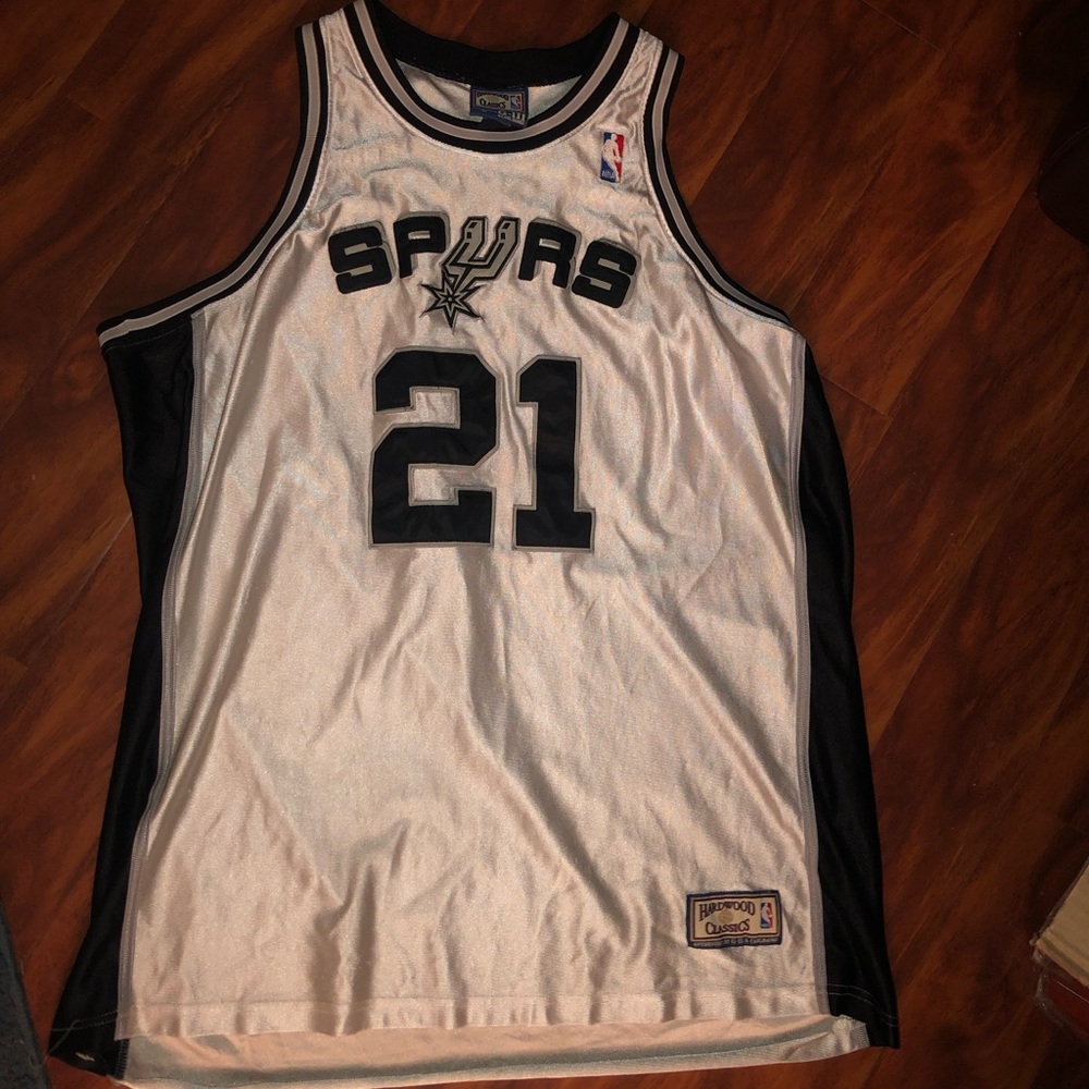 Vintage Mitchell & Ness Stitched Tim Duncan Jersey